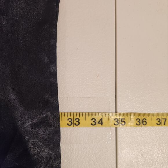 Wet Seal Y2K Womens Black Satin Floral Empire Waist Mini Dress Size Large 90s - Picture 7 of 8